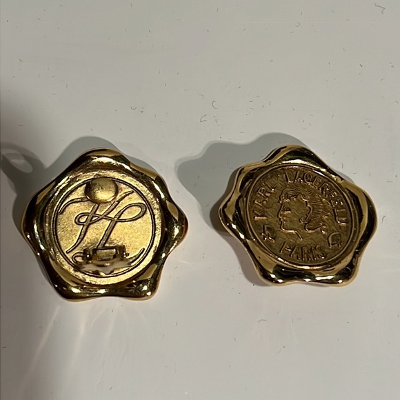 Karl Lagerfeld vintage couture earrings - Picture 3 of 5